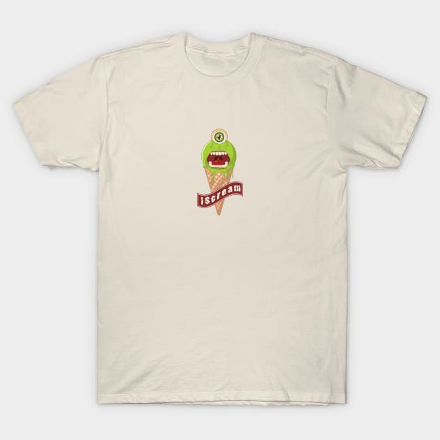 Screaming green ice cream T-Shirt by AnnArtshock